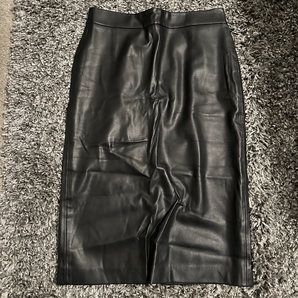 Faux leather skirt